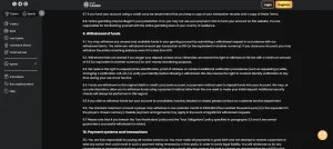 WSM Casino withdrawal screen showing current cryptocurrency cashout options